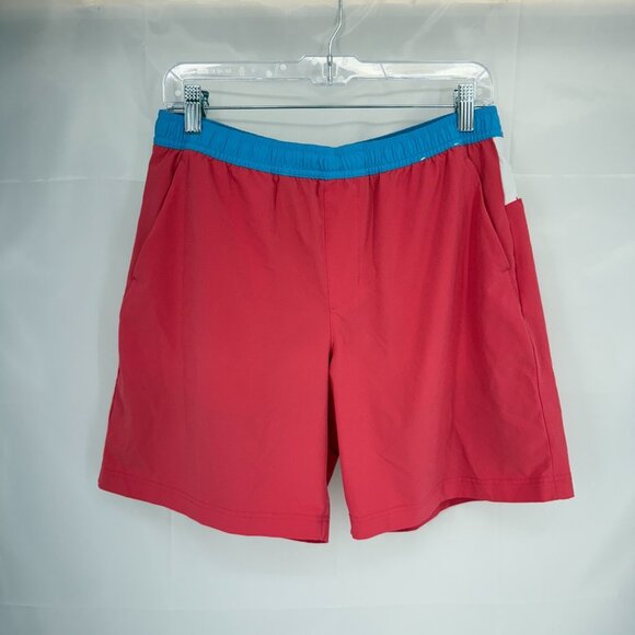 Chubbies Men L Sport Shorts Athletic Red Blue Lined Adjustable Waist Stretch - Picture 1 of 9